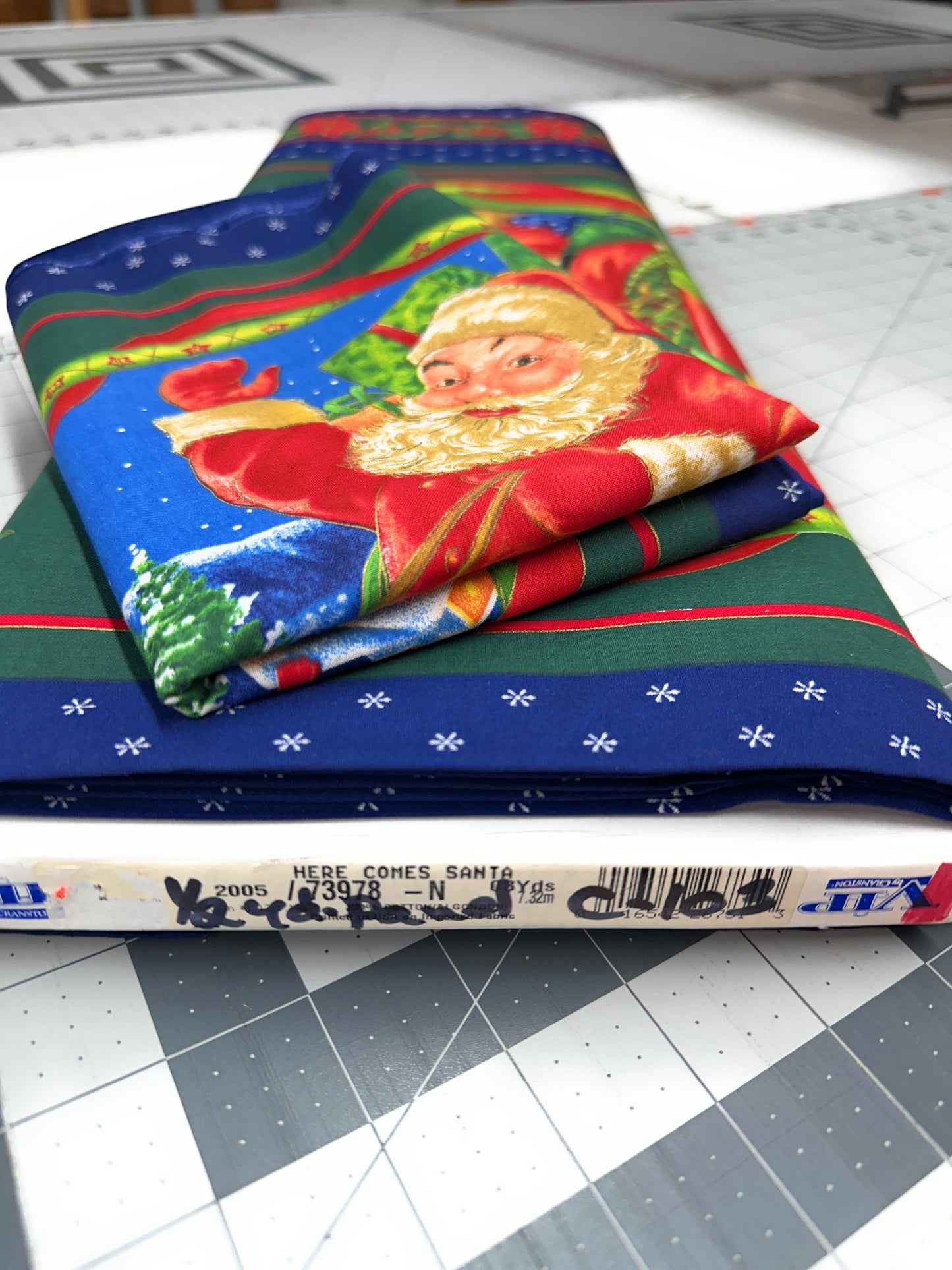 Fabric By The Yard - Christmas -Here Comes Santa by Cranston  73978-N