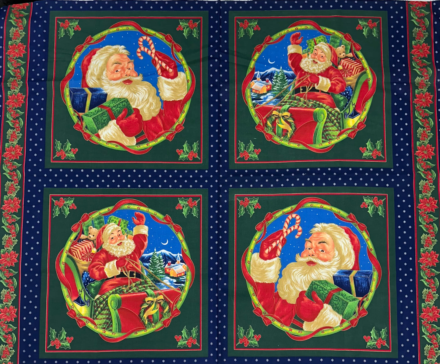 Fabric By The Yard - Christmas -Here Comes Santa by Cranston  73978-N